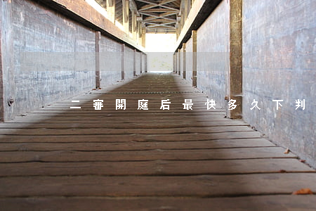 二審開庭后最快多久下判決書