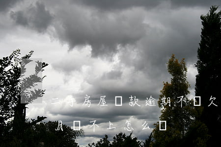 二手房屋貸款逾期不還(欠銀行貸款逾期兩個月還不上怎么辦)