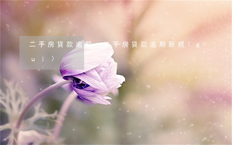 二手房貸款逾期-二手房貸款逾期新規(guī)