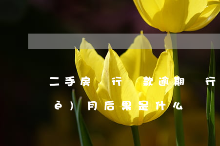 二手房銀行貸款逾期(銀行房貸逾期兩個(gè)月后果是什么)
