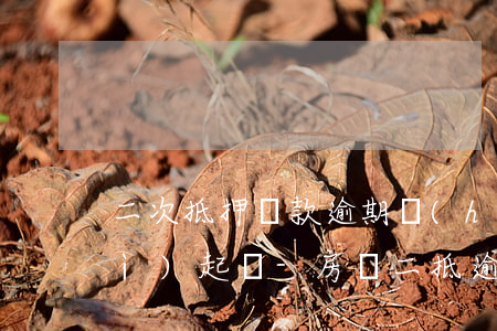 二次抵押貸款逾期會(huì)不會(huì)起訴-房貸二抵逾期多久會(huì)被起訴