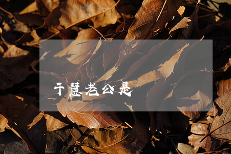 于慧老公是誰