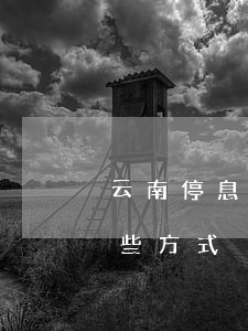 云南停息挂账有哪些方式(云南停息挂账有哪些方式)