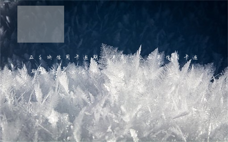 五千块信用卡逾期一年有什么后果（信用卡逾期五千元会坐牢吗）