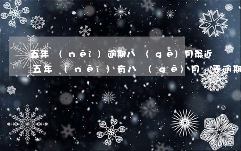 五年內(nèi)逾期八個(gè)月(最近五年內(nèi)有八個(gè)月處于逾期狀態(tài))
