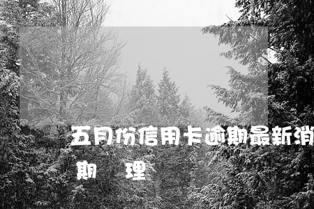 五月份信用卡逾期最新消息(最新的信用卡逾期處理)