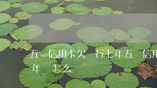 五萬信用卡欠銀行七年(五萬信用卡欠銀行七年會怎么樣)