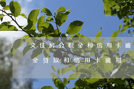 交住房公积金和信用卡逾期有关系吗?（用公积金贷款和信用卡逾期）