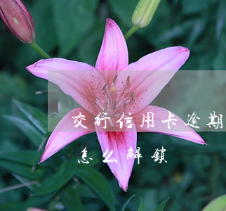 交行信用卡逾期会锁卡不(交行信用卡被锁定怎么解锁)