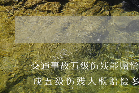 交通事故五级伤残能赔偿多少万(交通事故造成五级伤残大概赔偿多少钱)