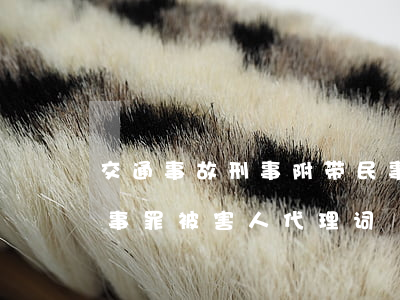 交通事故刑事附带民事诉讼的代理词(交通肇事罪被害人代理词)