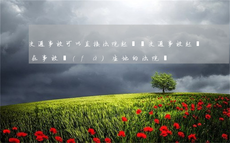 交通事故可以直接法院起訴嗎(交通事故起訴在事故發(fā)生地的法院嗎)