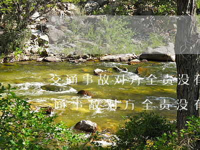 交通事故对方全责没有赔偿能力如何处理，交通事故对方全责没有赔偿能力怎么办