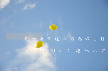 交通事故撞人逃逸的賠償標(biāo)準(zhǔn)(撞死人逃逸賠償多少錢)