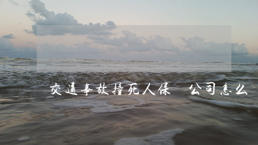 交通事故撞死人保險公司怎么賠償
