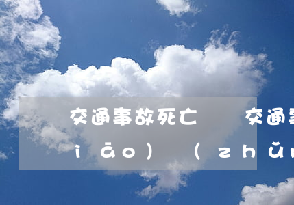 交通事故死亡賠償(交通事故死亡賠償標(biāo)準(zhǔn)明細(xì)表2021)
