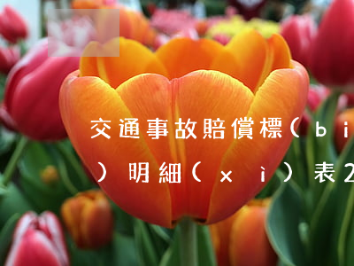 交通事故賠償標(biāo)準(zhǔn)明細(xì)表2020(交通事故賠償標(biāo)準(zhǔn)明細(xì)表2020骨折)