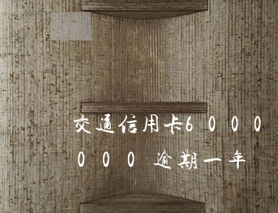 交通信用卡6000逾期一年(交通信用卡6000逾期一年會(huì)起訴嗎)
