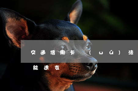 交通信用卡無(wú)法透支使用(信用卡不能透支)