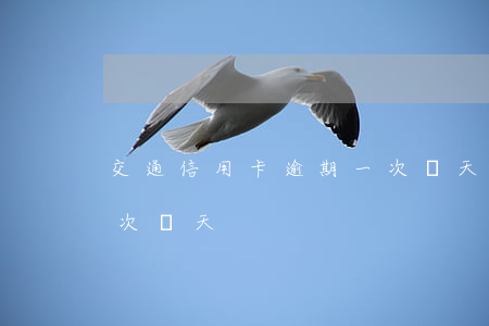 交通信用卡逾期一次幾天(交通信用卡逾期一次幾天)