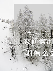 交通信用卡逾期了怎么协商还款(欠信用卡逾期怎么去协商)