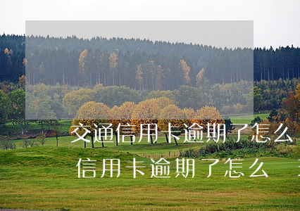 交通信用卡逾期了怎么辦理停息分期-交通信用卡逾期了怎么辦理停息分期還款