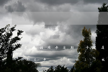 交通信用卡逾期兩千(交通信用卡5000逾期2年會(huì)被上門調(diào)查嗎)