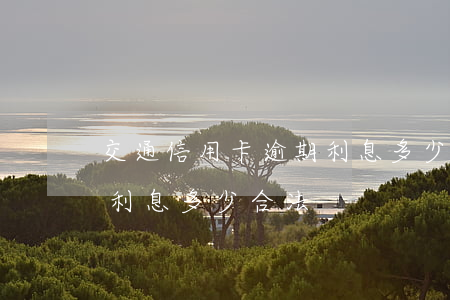 交通信用卡逾期利息多少-交通信用卡逾期利息多少合法