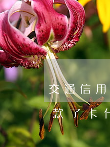 交通信用卡逾期延期還款(交通信用卡逾期還款了卡什么時候可以恢復(fù))