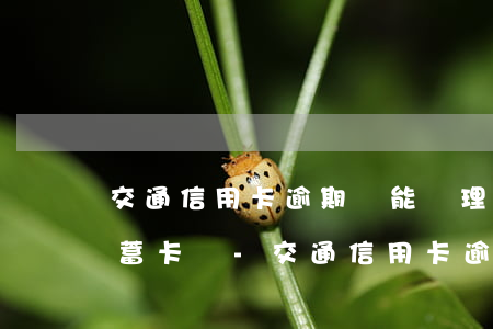 交通信用卡逾期還能辦理交通儲(chǔ)蓄卡嗎-交通信用卡逾期還能辦理交通儲(chǔ)蓄卡嗎