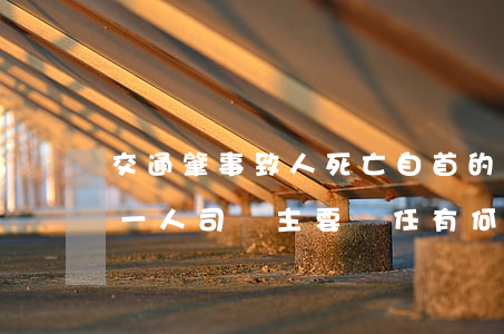 交通肇事致人死亡自首的處罰(交通事故死亡一人,司機主要責任有何處罰?)