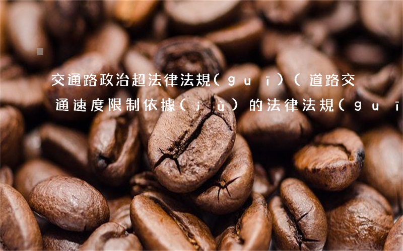 交通路政治超法律法規(guī)(道路交通速度限制依據(jù)的法律法規(guī)具體有哪幾條)