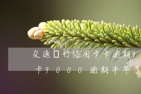 交通銀行信用卡卡逾期90天(交通銀行信用卡,9000逾期半年了,會(huì)怎么樣)