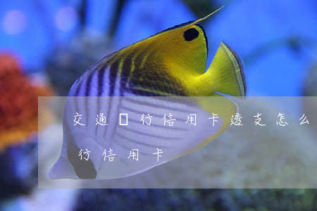 交通銀行信用卡透支怎么用(千萬別辦交通銀行信用卡)