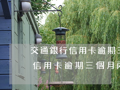 交通銀行信用卡逾期三個月兩千-交通銀行信用卡逾期三個月兩千利息多少