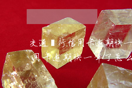 交通銀行信用卡逾期快一年了-交通銀行信用卡逾期快一年了怎么還
