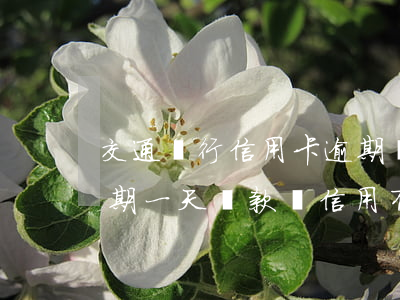 交通銀行信用卡逾期會上公司嗎(交通銀行逾期一天還款對信用有影響嗎)