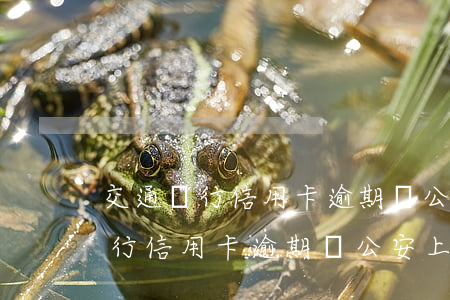 交通銀行信用卡逾期會公安上門嗎-交通銀行信用卡逾期會公安上門嗎知乎