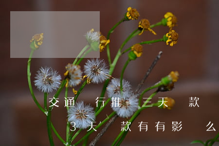 交通銀行推遲三天還款會不會逾期(交通銀行遲3天還款有有影響么)