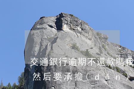 交通銀行逾期不還款嗎(我在交通銀行逾期了 然后 要承擔(dān)什么責(zé)任)