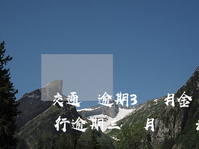 交通銀逾期3個月金額30000-交通銀行逾期三個月,還進去會不會降額度