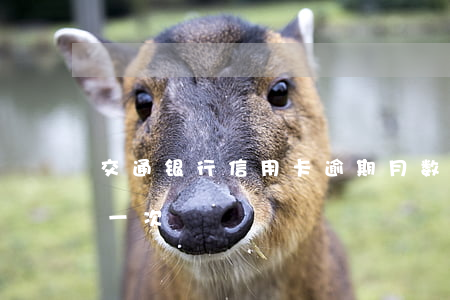 交通银行信用卡逾期月数18(交通银行逾期一次)
