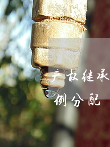 产权继承法继承顺序及分配比例(财产继承比例分配)