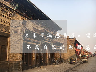京东万达惠普万e贷逾期(万达普惠逾期一天不是自己的原因怎么办)