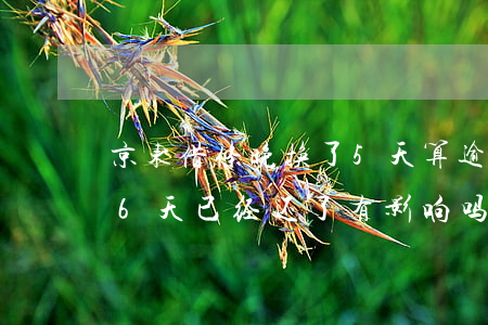京东借条晚换了5天算逾期吗(京东借款逾期6天已经还了有影响吗)