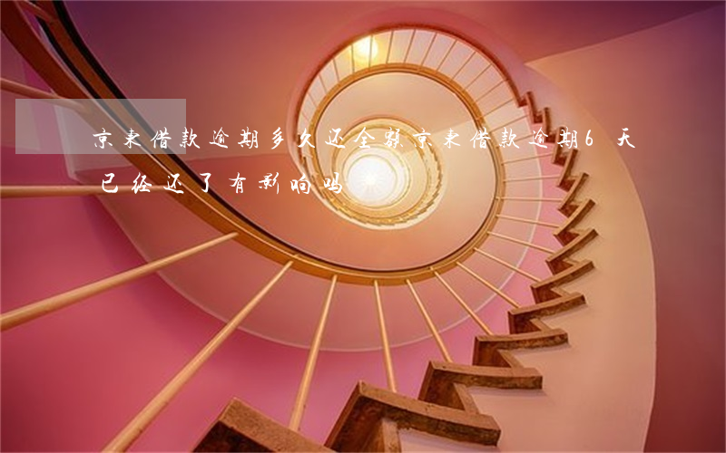 京东借款逾期多久还全额(京东借款逾期6天已经还了有影响吗)