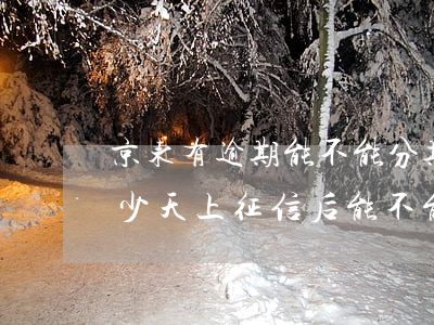 京东有逾期能不能分期买车 京东借款逾期多少天上征信后能不能分期买车