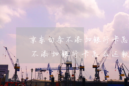 京东白条不添加银行卡怎么还款-京东白条不添加银行卡怎么还款呢