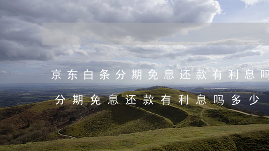 京东白条分期免息还款有利息吗-京东白条分期免息还款有利息吗多少