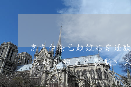京东白条已超过约定还款期3天-京东白条已超过约定还款期3天怎么办